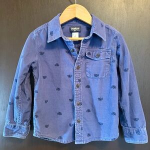 Navy Blue Corduroy Button-Up Shirt - OshKosh